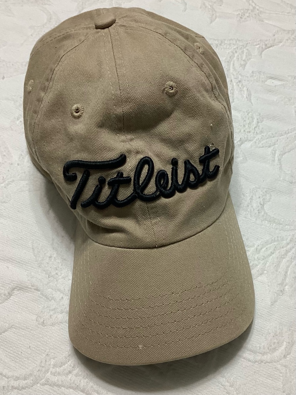 Disney Titleist Boys Khaki Mickey Golfer Embroidered Baseball Cap Hat